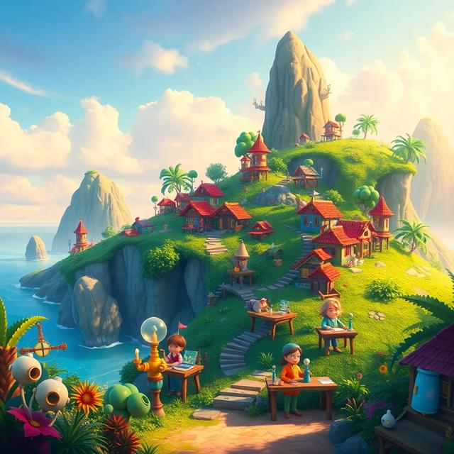 Portada del libro de la historia titulada: Lucía y la Isla de los Inventores