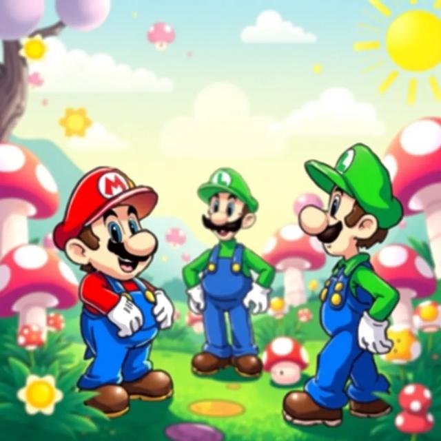 Book cover of the story titled: Mario y Luigi Salvan el Mundo del Dragón Cacato
