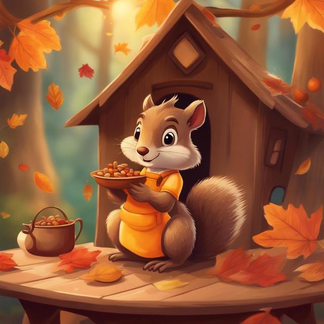 Book cover of the story titled: Milly the Squirrel's Friendsgiving
