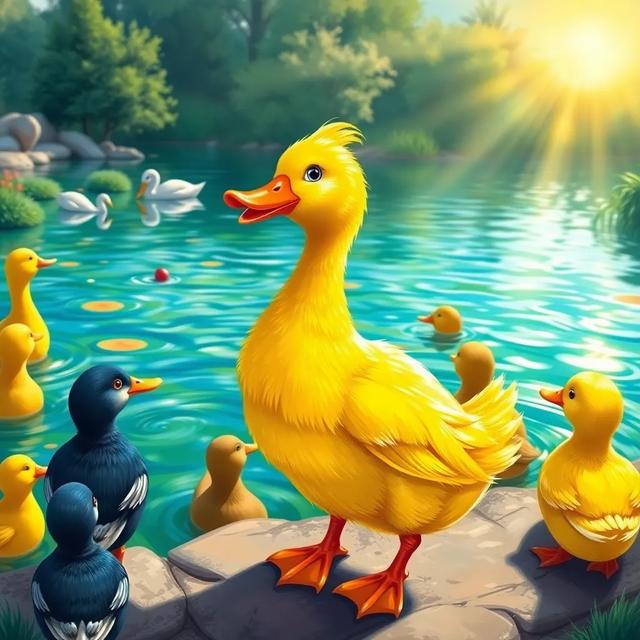 Book cover of the story titled: Mina the Brave Duck