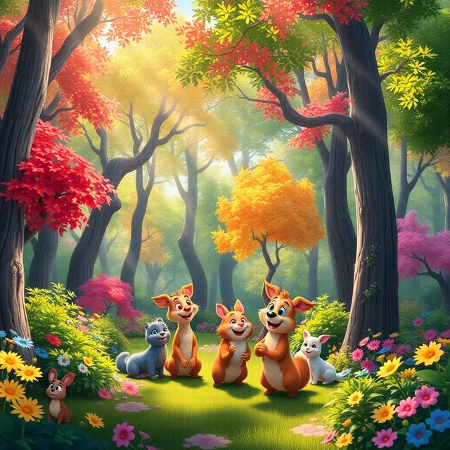 Capa do livro da história intitulada: O Festival de Música dos Animais da Floresta
