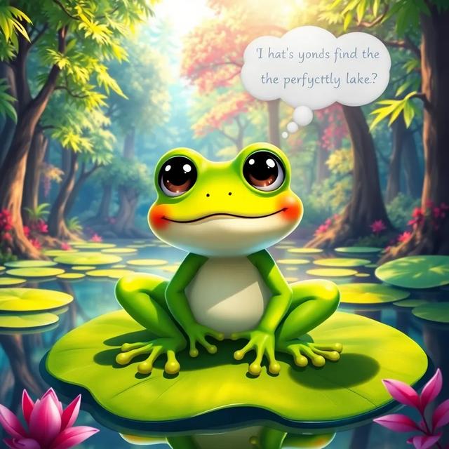 Capa do livro da história intitulada: O Sapo Cururu e o Lago Perfeito