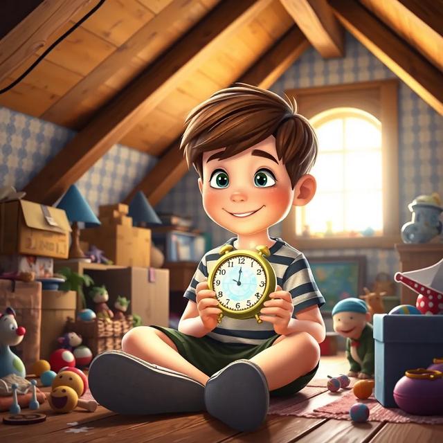 Book cover of the story titled: Oliver and the Magic Clock