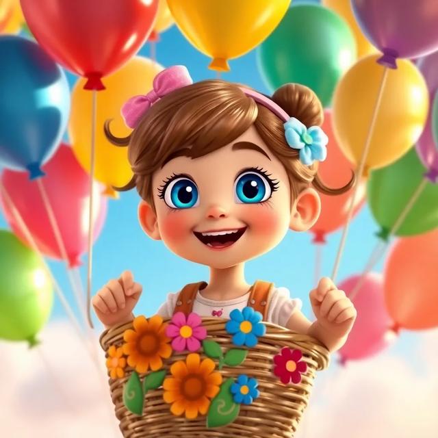 Book cover of the story titled: Penny and the Great Balloon Race