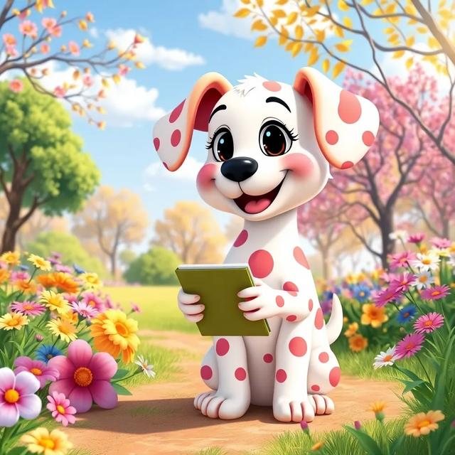 Book cover of the story titled: Penny, The Polka-Dotted Puppy