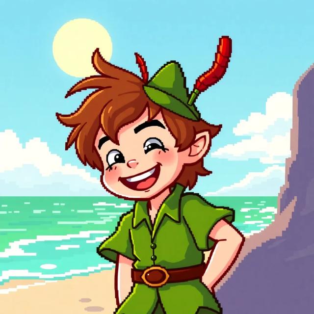Book cover of the story titled: Peter Pan and Captain Hook's Game
