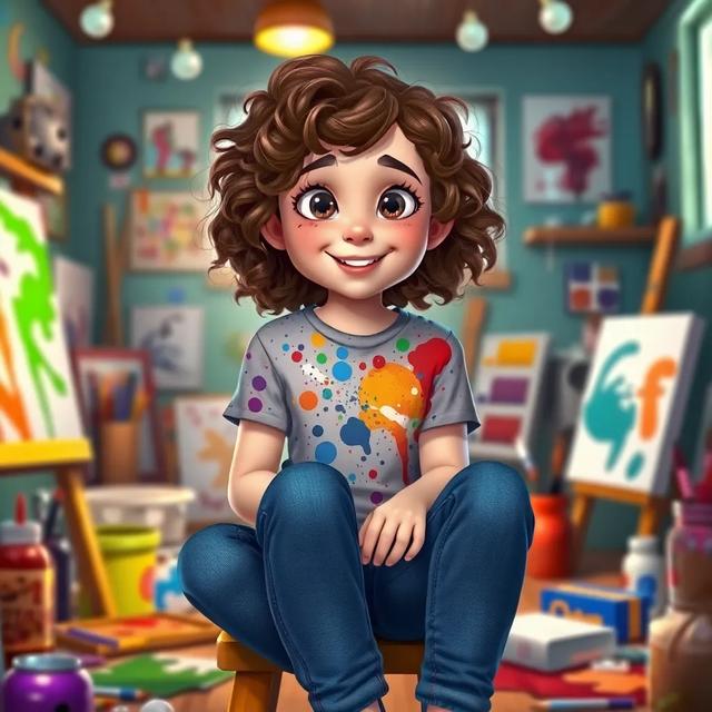 Book cover of the story titled: Piper the Painter and the Talking Colors