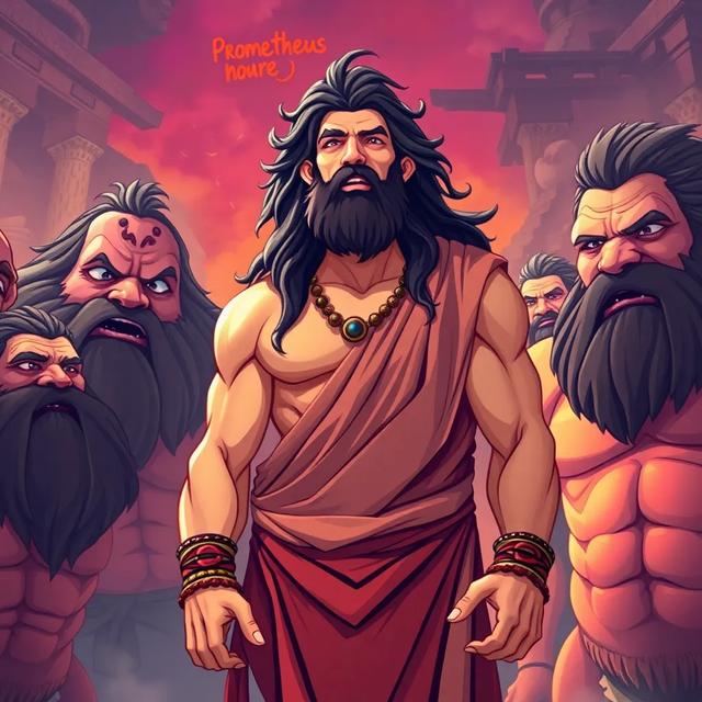 Book cover of the story titled: Prometheus: The Gift of Fire
