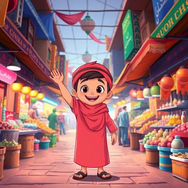 Book cover of the story titled: Rashed's Big Adventure in the Market