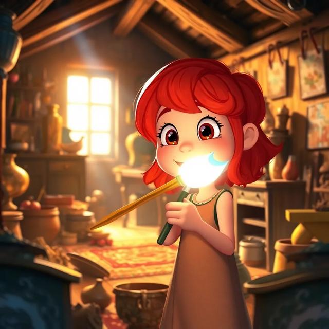 Book cover of the story titled: Rosie and the Rainbow Paintbrush