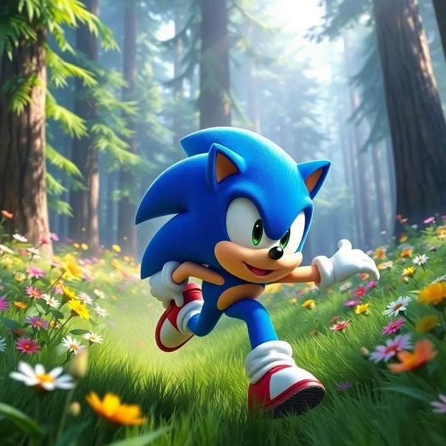 Book cover of the story titled: Sonic's Speedy Adventure