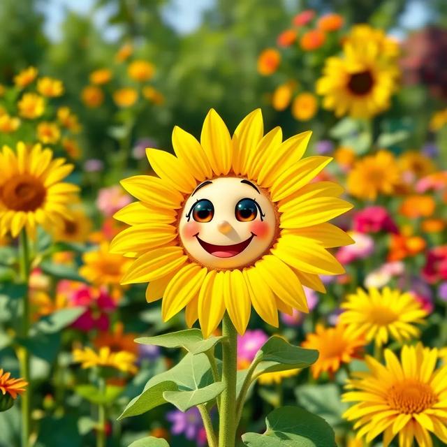 Book cover of the story titled: Sunny the Sunflower's Bright Adventures