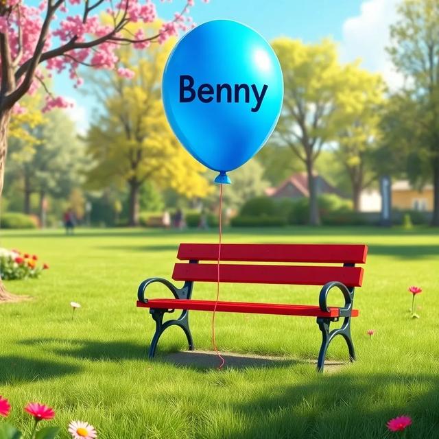 Book cover of the story titled: The Adventure of Benny the Balloon