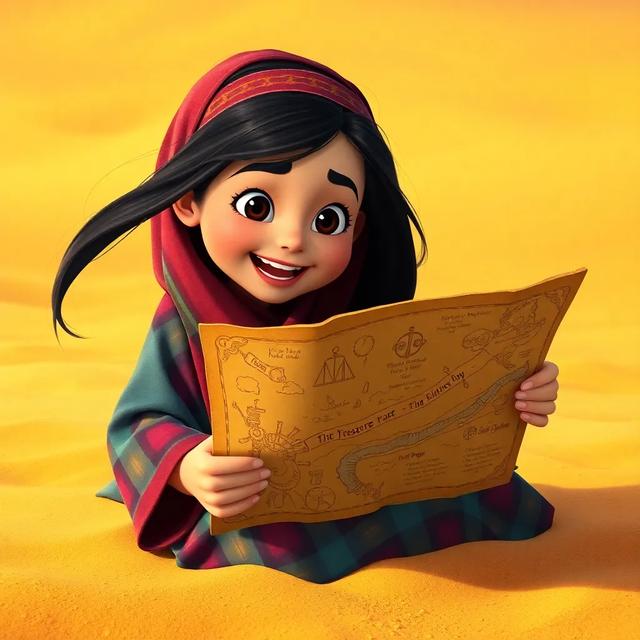 Book cover of the story titled: The Adventure of Noura and the Lost Treasure