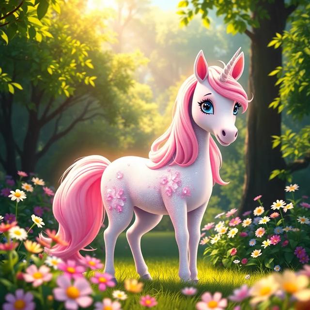 Book cover of the story titled: The Adventure of Sparkle the Unicorn