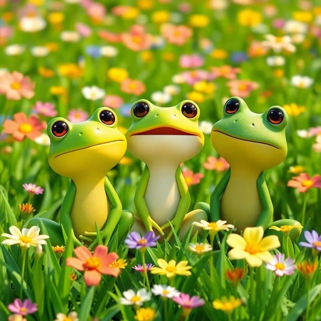 Book cover of the story titled: The Adventure of the Froggy Friends