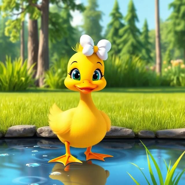 Book cover of the story titled: The Adventures of Daisy and Her Ducklings