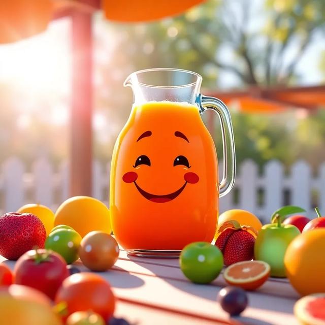 Book cover of the story titled: The Adventures of the Juice Jug