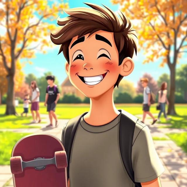 Book cover of the story titled: The Amazing Skateboarder