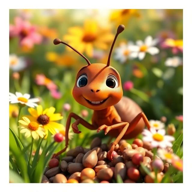 Book cover of the story titled: The Ant and the Grasshopper