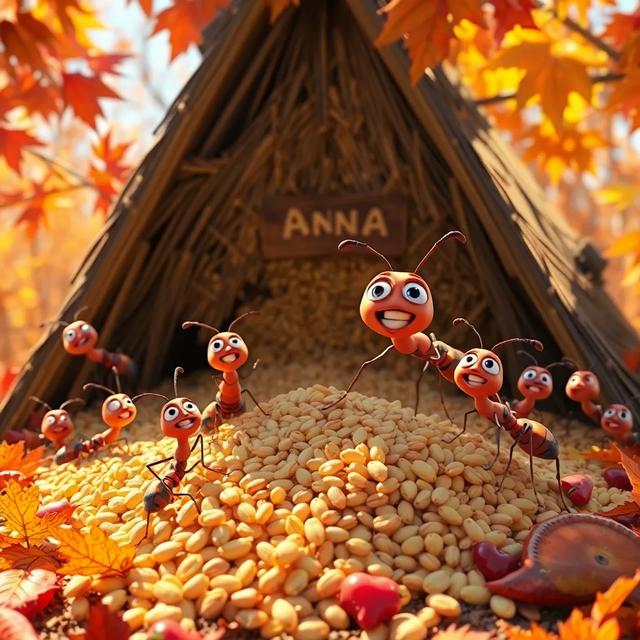 Book cover of the story titled: The Ants and the Grasshopper