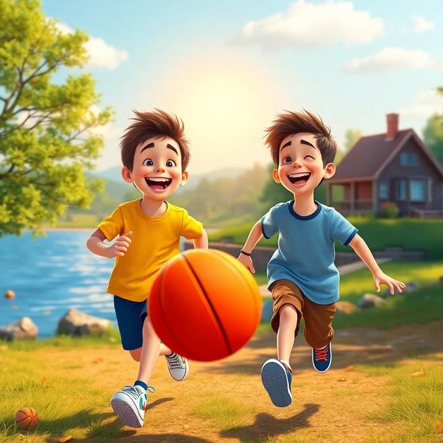 Book cover of the story titled: The Basketball Brothers
