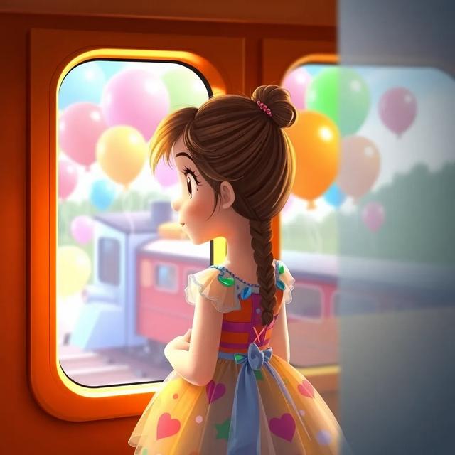 Book cover of the story titled: The Birthday Train Adventure