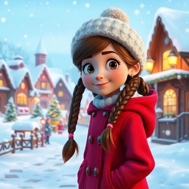 Book cover of the story titled: The Brave Girl and the Snow Queen