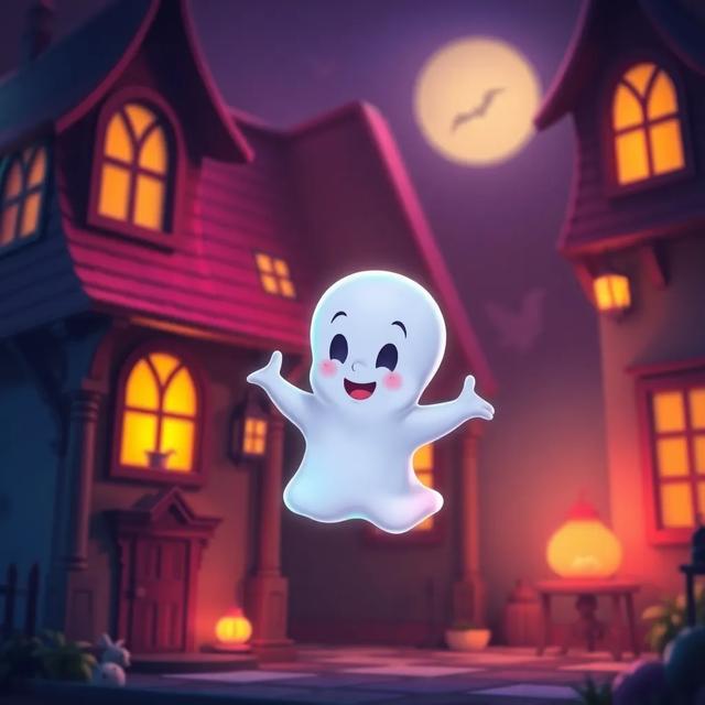 Book cover of the story titled: The Brave Little Ghost and the Heart of Hope
