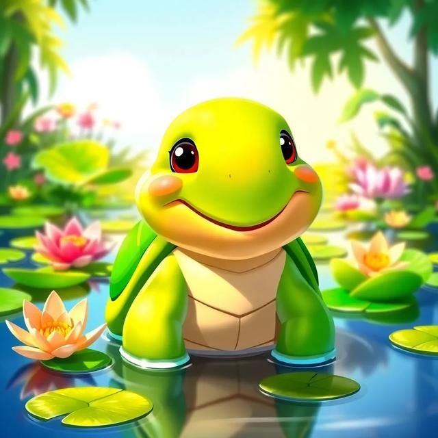 Book cover of the story titled: The Curious Adventure of Timmy the Turtle