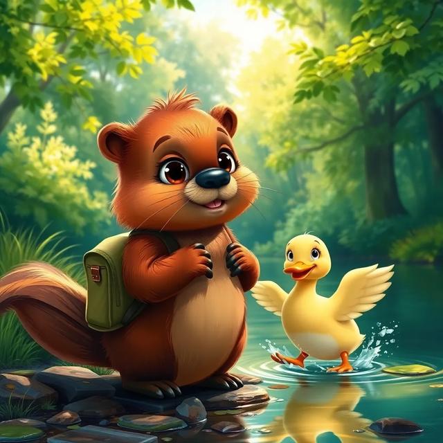 Book cover of the story titled: The Curious Quest of Benny the Beaver