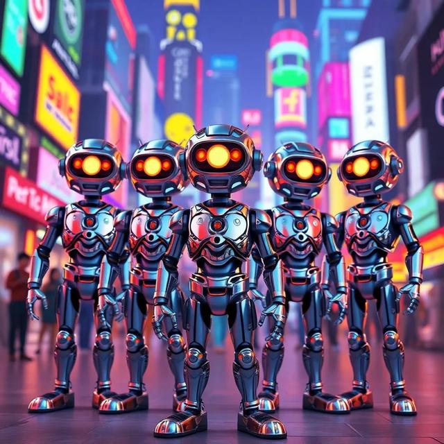 Book cover of the story titled: The Dancing Robots