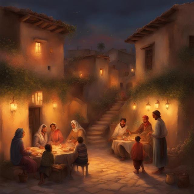 Book cover of the story titled: The Dinner Night at A'Ali Village