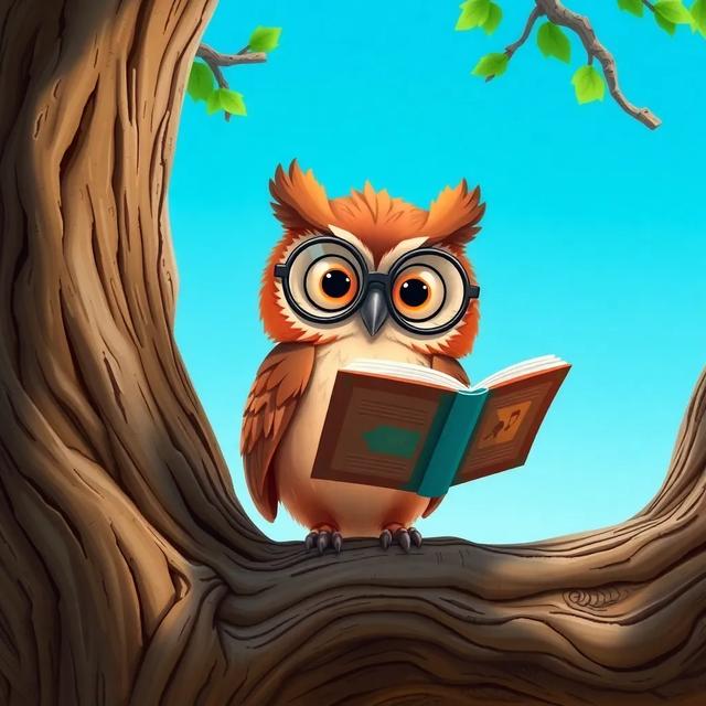 Book cover of the story titled: The Dreaming Owl and the Wondrous Octopus