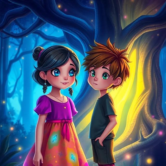 Book cover of the story titled: The Enchanted Village of Shadows