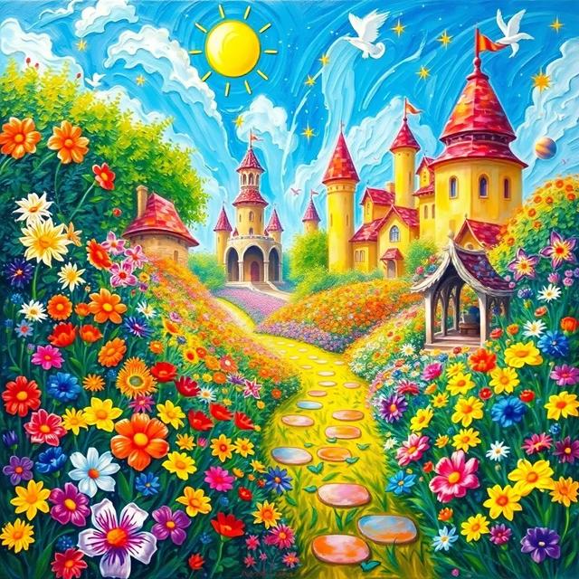Book cover of the story titled: The Flower Contest in Blossomland