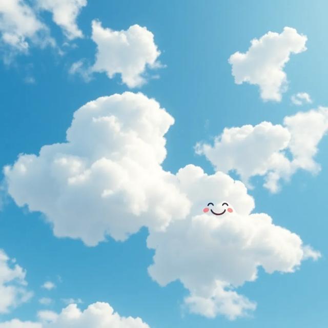 Book cover of the story titled: The Friendly Clouds