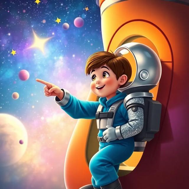 Book cover of the story titled: The Galactic Adventures of Zara and Leo