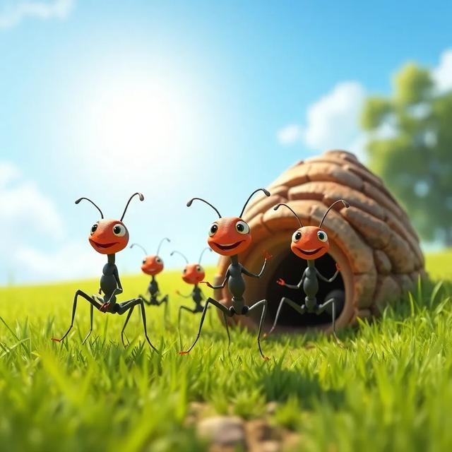 Book cover of the story titled: The Great Ant Adventure
