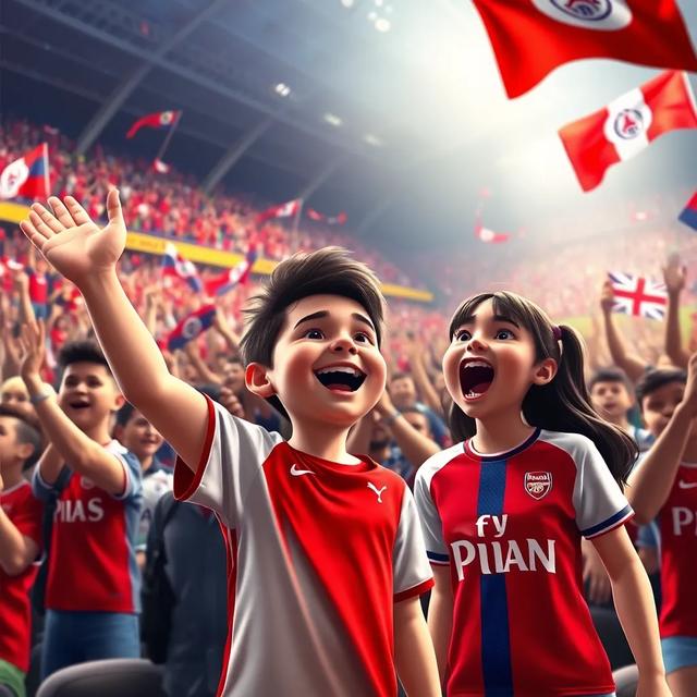Book cover of the story titled: The Great Football Adventure: Arsenal vs PSG