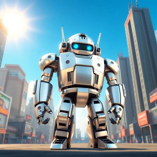 Book cover of the story titled: The Great Robot Showdown