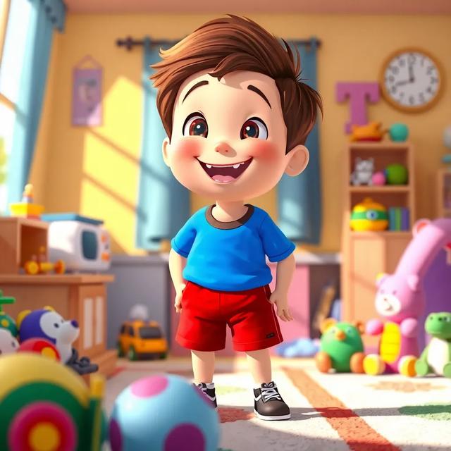 Book cover of the story titled: The Happy Boy and His Bright Day