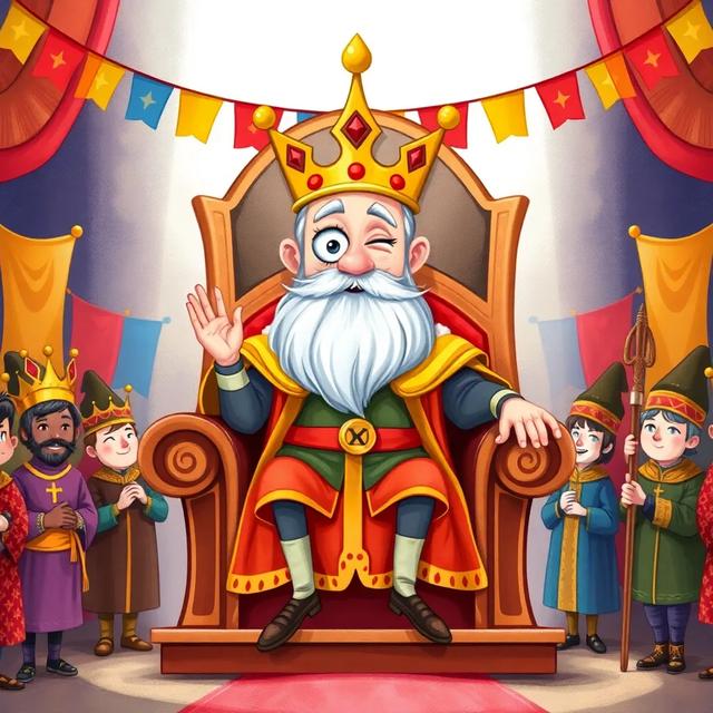 Book cover of the story titled: The Lame King and the Brave Artist