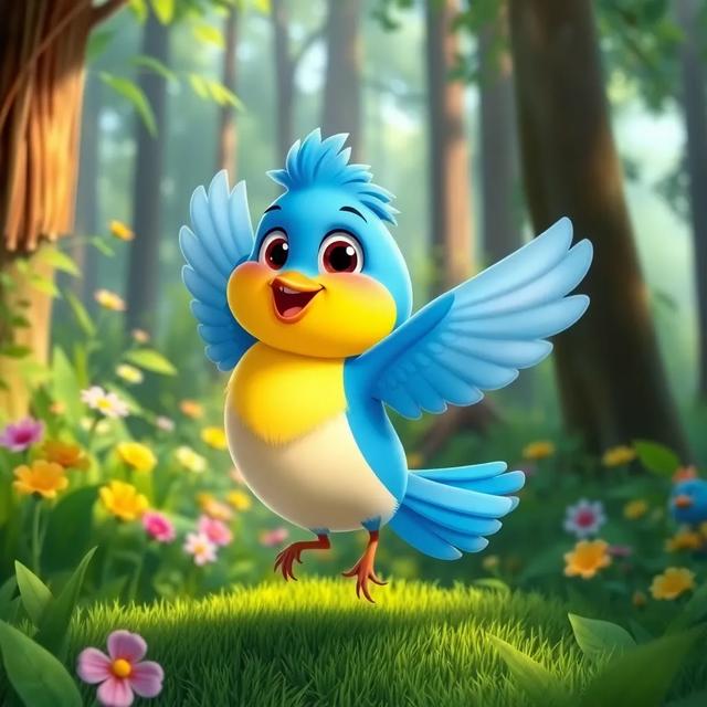 Book cover of the story titled: The Little Bird Who Asked Questions