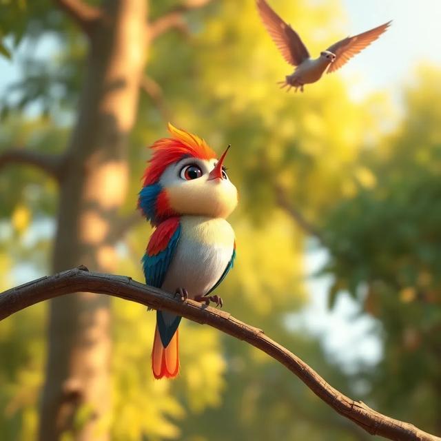 Book cover of the story titled: The Little Bird's Lesson