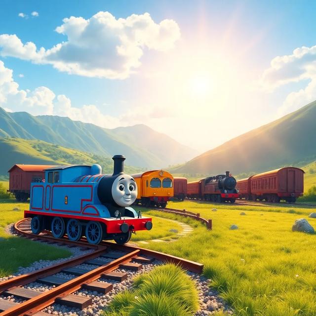 Book cover of the story titled: The Little Blue Engine That Could