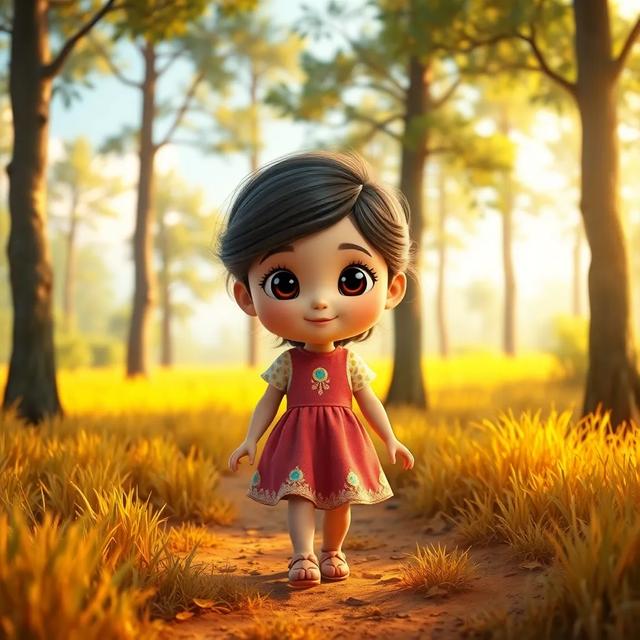 Book cover of the story titled: The Little Girl and the Lost Squirrel