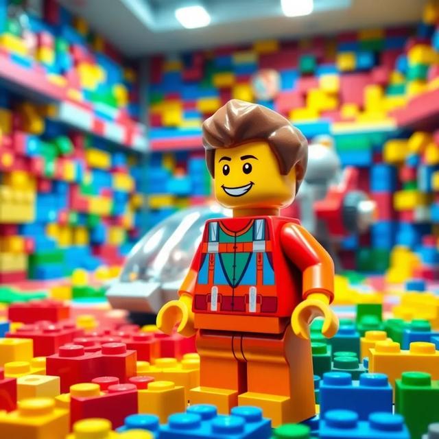 Book cover of the story titled: The Little Lego Hero