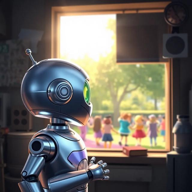 Book cover of the story titled: The Little Robot Who Wanted to Dance