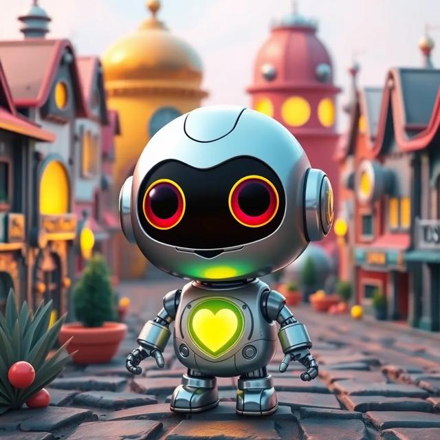 Book cover of the story titled: The Little Robot with a Heart